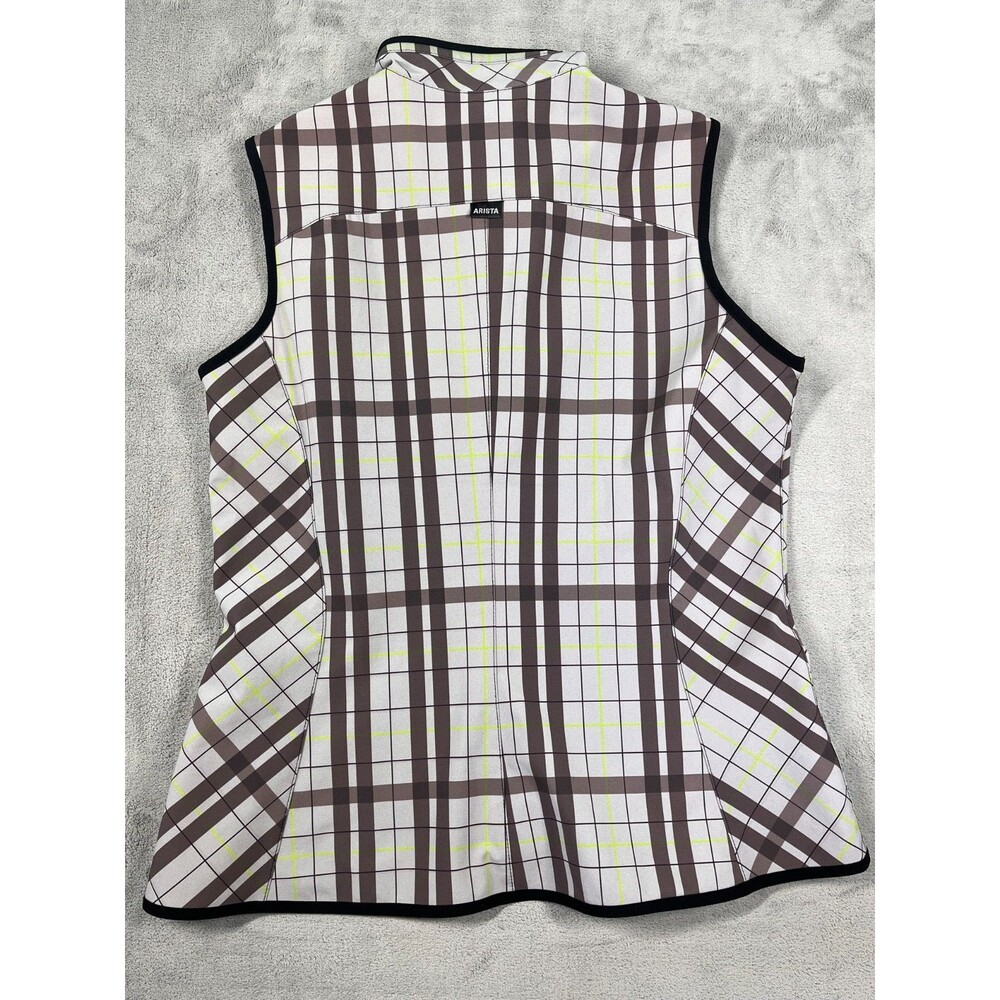Arista Equestrian Limited Edition Riding Vest Womens Plaid Gray Green Large - Picture 7 of 7